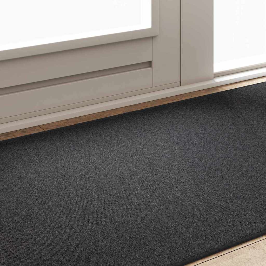 Runner de Alfombra Antracita 80 x 500 cm 100% Polipropileno