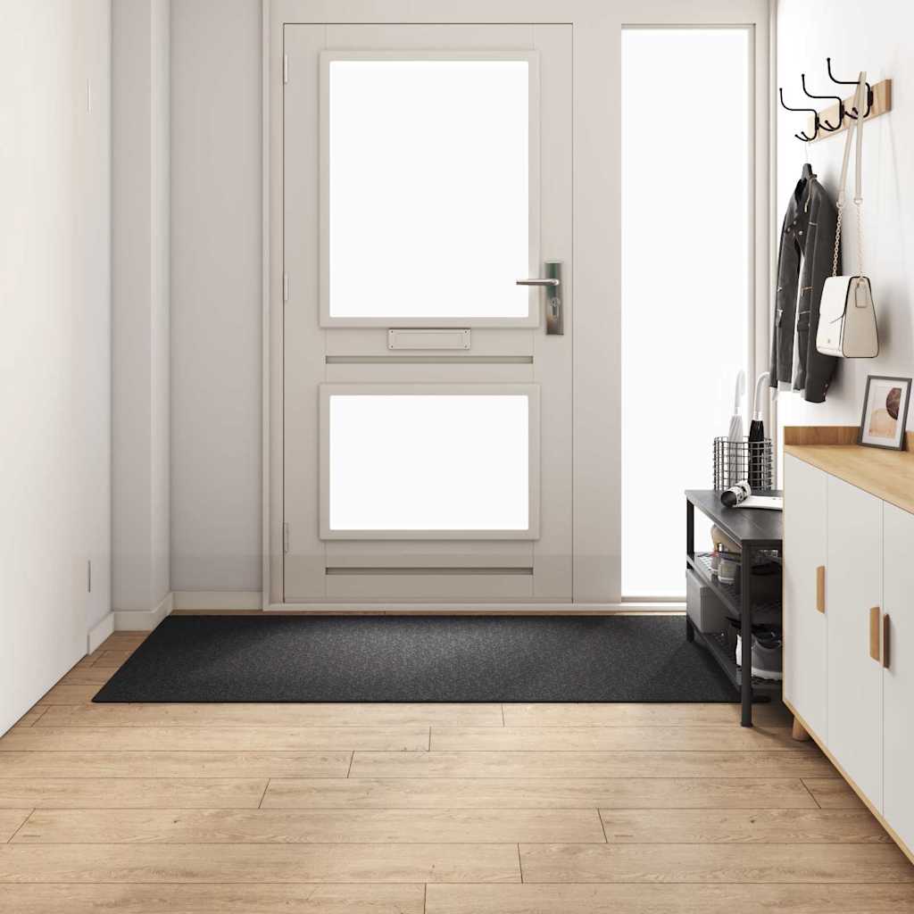 Runner de Alfombra Antracita 80 x 500 cm 100% Polipropileno