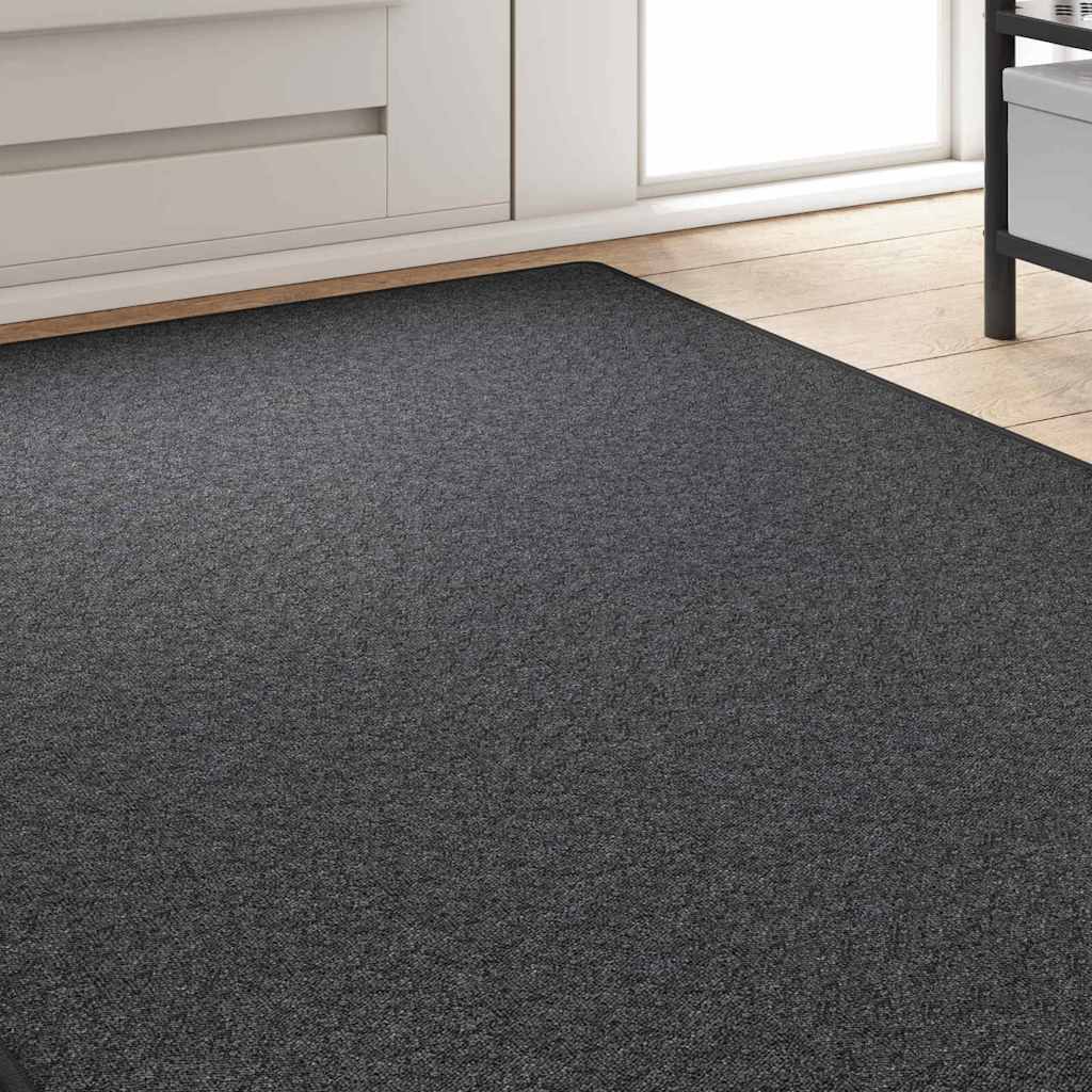 Runner de Alfombra Antracita 80 x 500 cm 100% Polipropileno