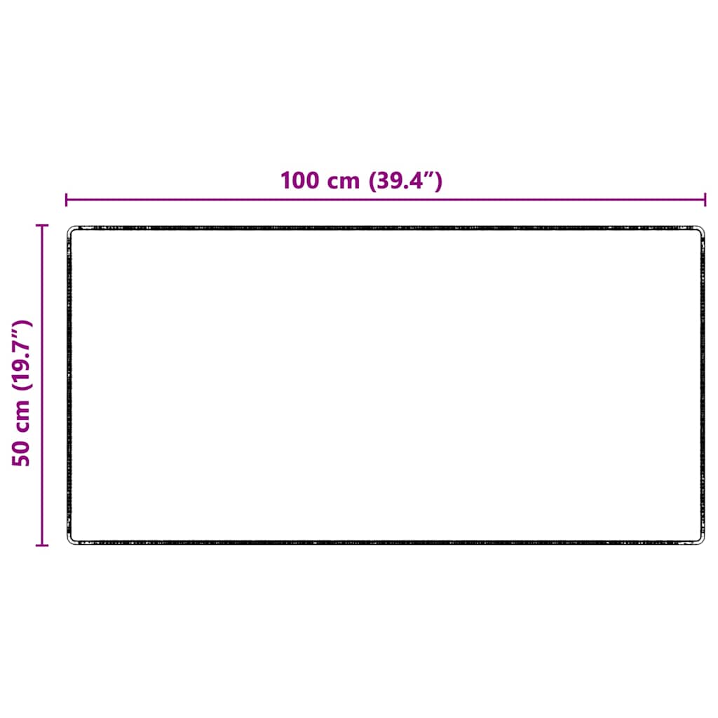Runner de Alfombra Gris 50 x 100 cm