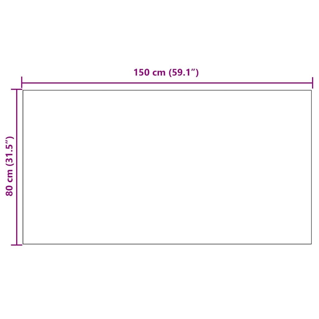 Runner de Alfombra Gris 80 x 150 cm tela