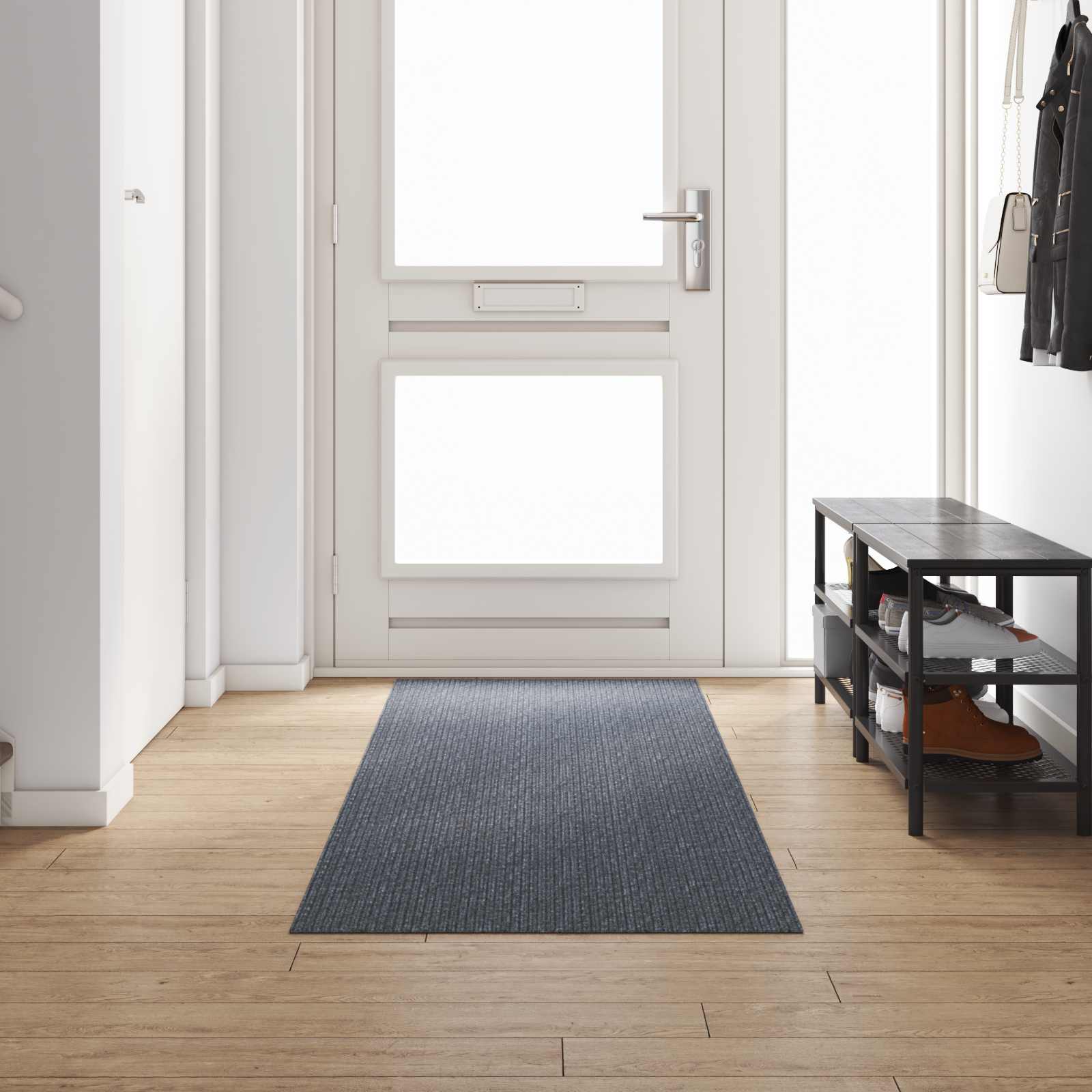 Runner de Alfombra Gris 80 x 150 cm tela
