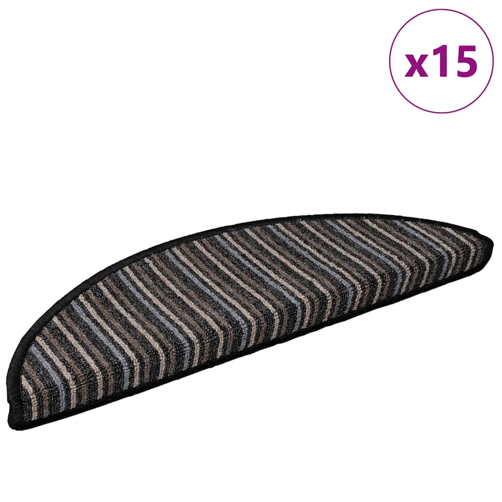 Alfombras autoadhesivas para escaleras 15 pcs Antracita