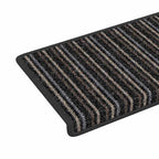 Alfombras autoadhesivas para escaleras Rayado 15 pcs Antracita