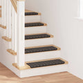 Alfombras autoadhesivas para escaleras Rayado 15 pcs Antracita