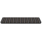 Alfombras autoadhesivas para escaleras Rayado 15 pcs Antracita