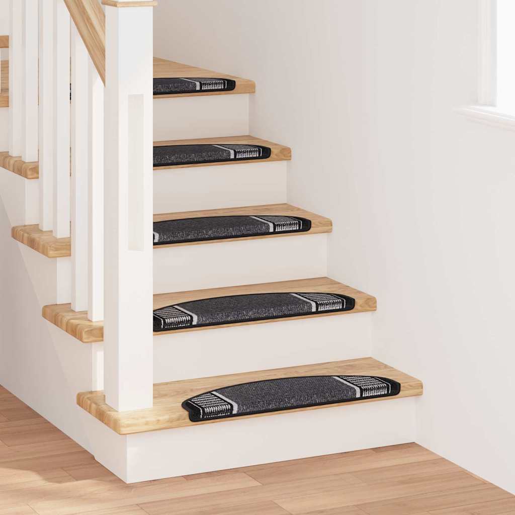 Alfombras autoadhesivas para escaleras 15 pcs Antracita