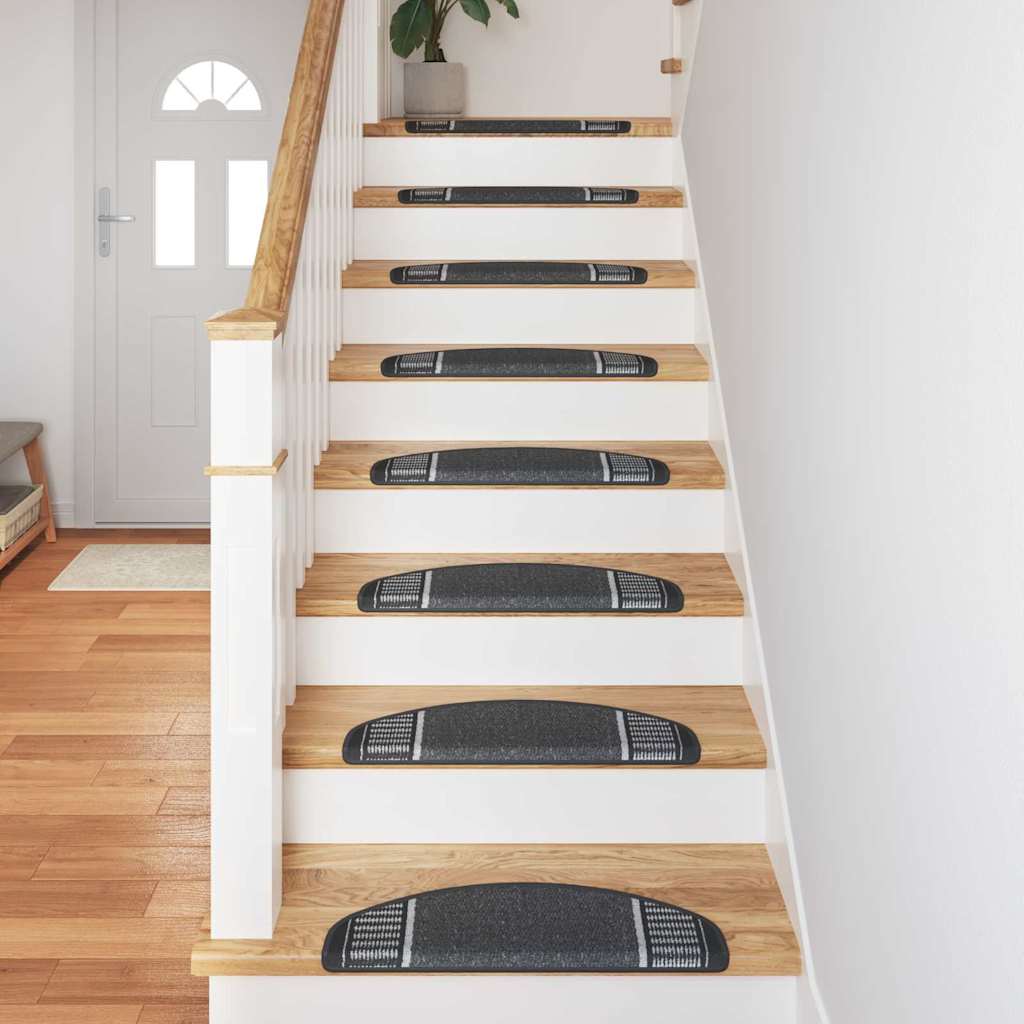Alfombras autoadhesivas para escaleras 15 pcs Antracita