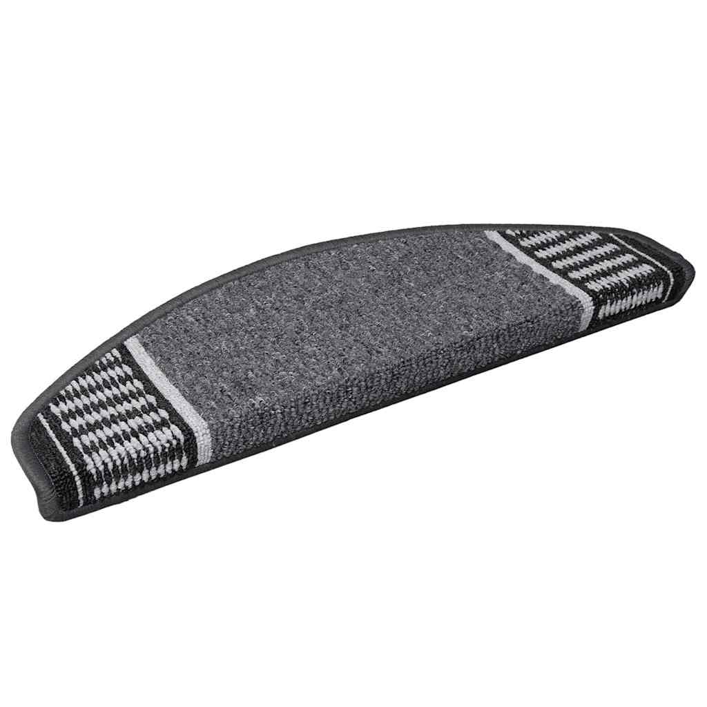 Alfombras autoadhesivas para escaleras 15 pcs Antracita