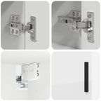 Juego de muebles de baño 2 pcs Madera de ingeniería & Metal