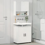 Juego de muebles de baño 2 pcs Madera de ingeniería & Metal