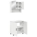 Juego de muebles de baño 2 pcs Madera de ingeniería & Metal