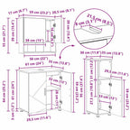 Juego de muebles de baño 3 pcs Madera contrachapada & Metal