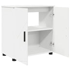 Juego de muebles de baño 3 pcs Madera contrachapada & Metal