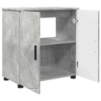 Juego de muebles de baño con cajón 3 pcs Gris Concreto