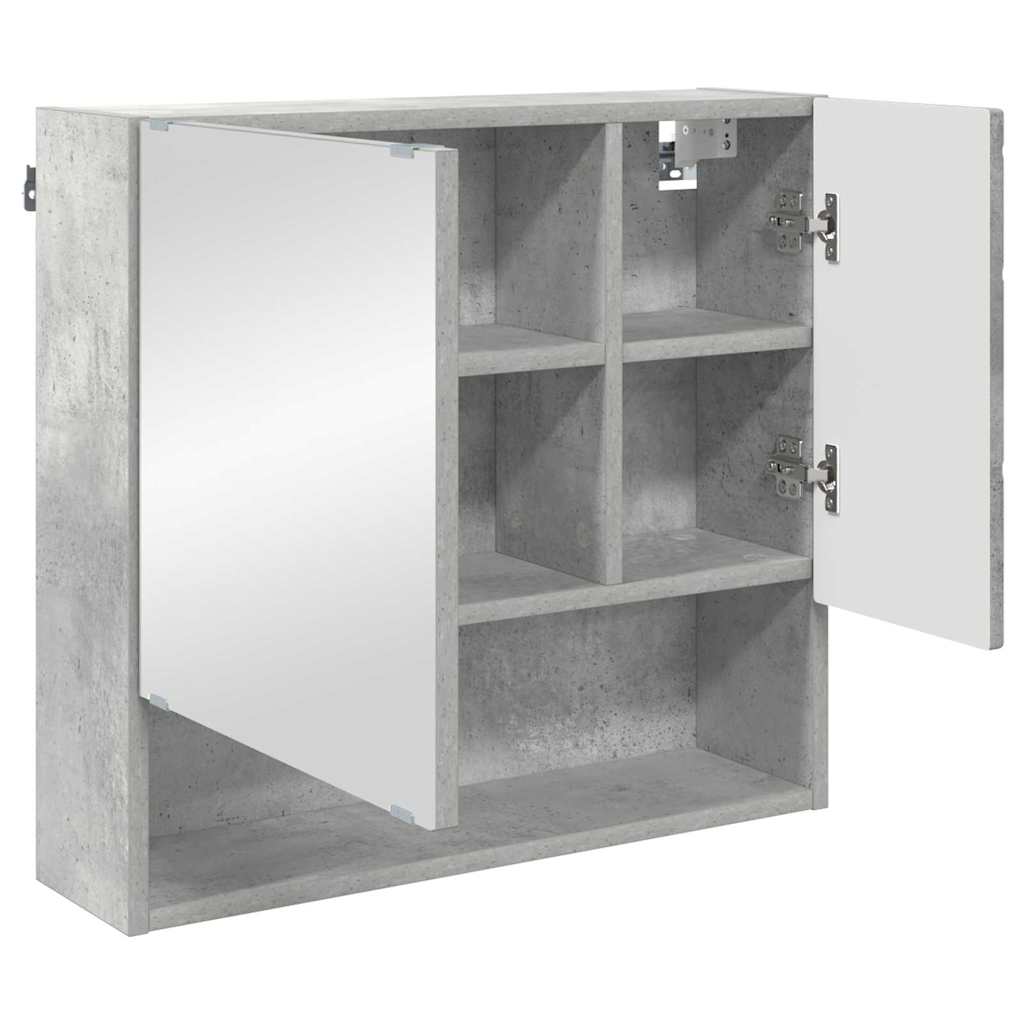 Juego de muebles de baño con cajón 3 pcs Gris Concreto