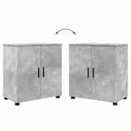 Juego de muebles de baño con cajón 3 pcs Gris Concreto