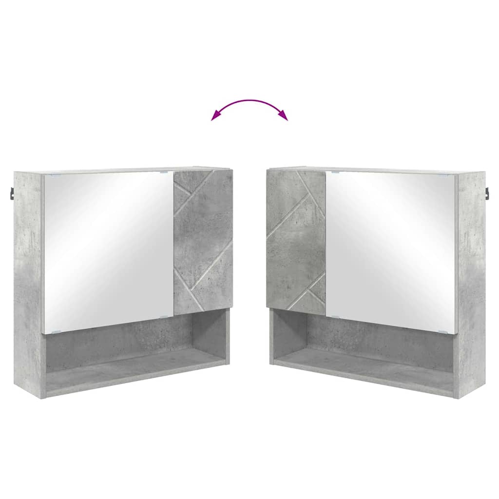 Juego de muebles de baño con cajón 3 pcs Gris Concreto