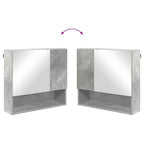 Juego de muebles de baño con cajón 3 pcs Gris Concreto