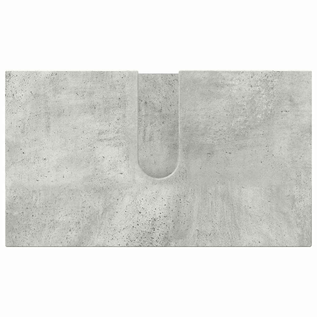 Juego de muebles de baño con cajón 3 pcs Gris Concreto