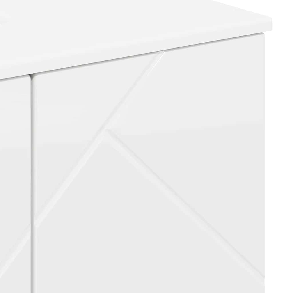 Juego de muebles de baño con cajón con puerta 3 pcs brillante