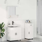 Juego de muebles de baño con cajón con puerta 3 pcs brillante