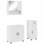 Juego de muebles de baño con cajón con puerta 3 pcs brillante