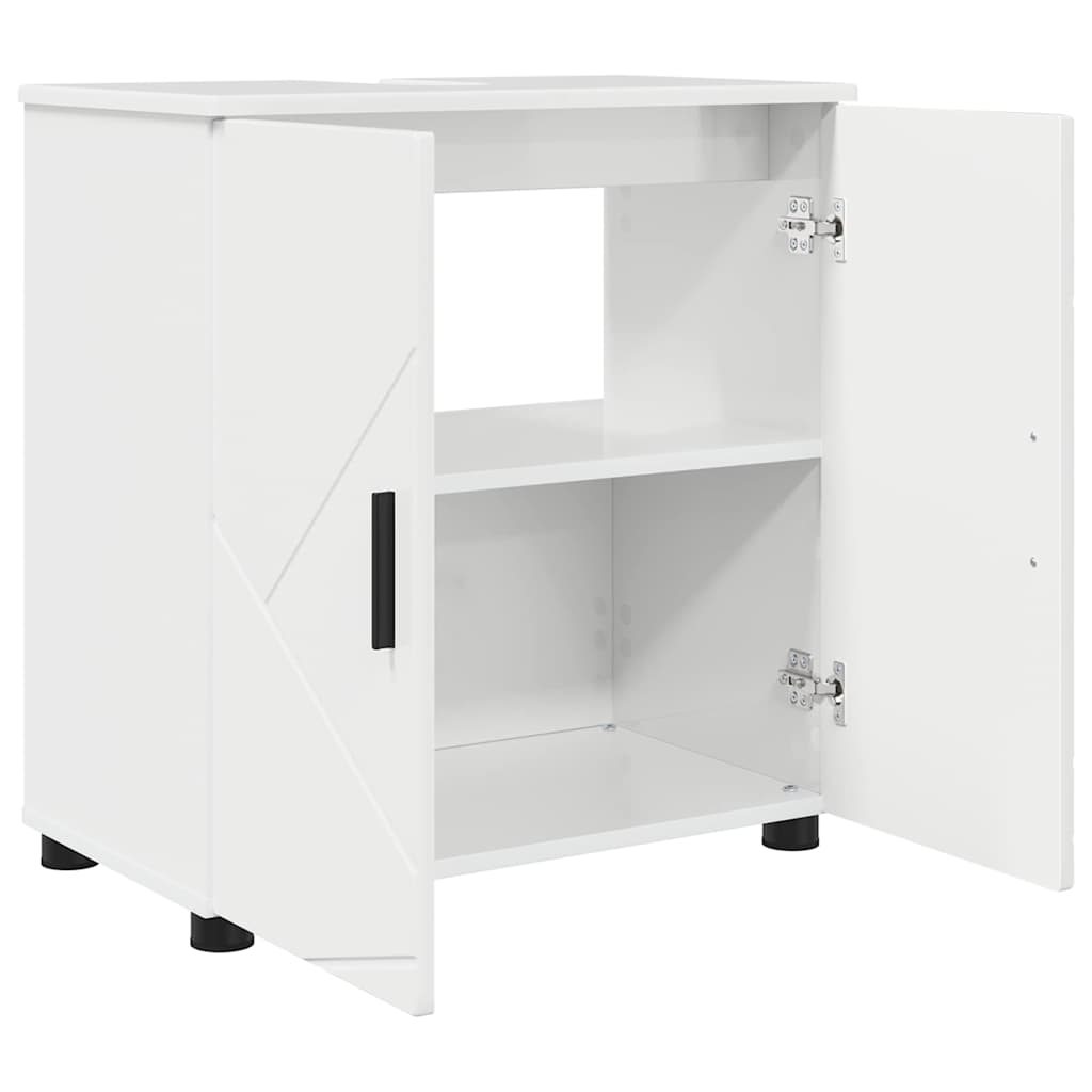 Juego de muebles de baño con cajón con puerta 3 pcs brillante