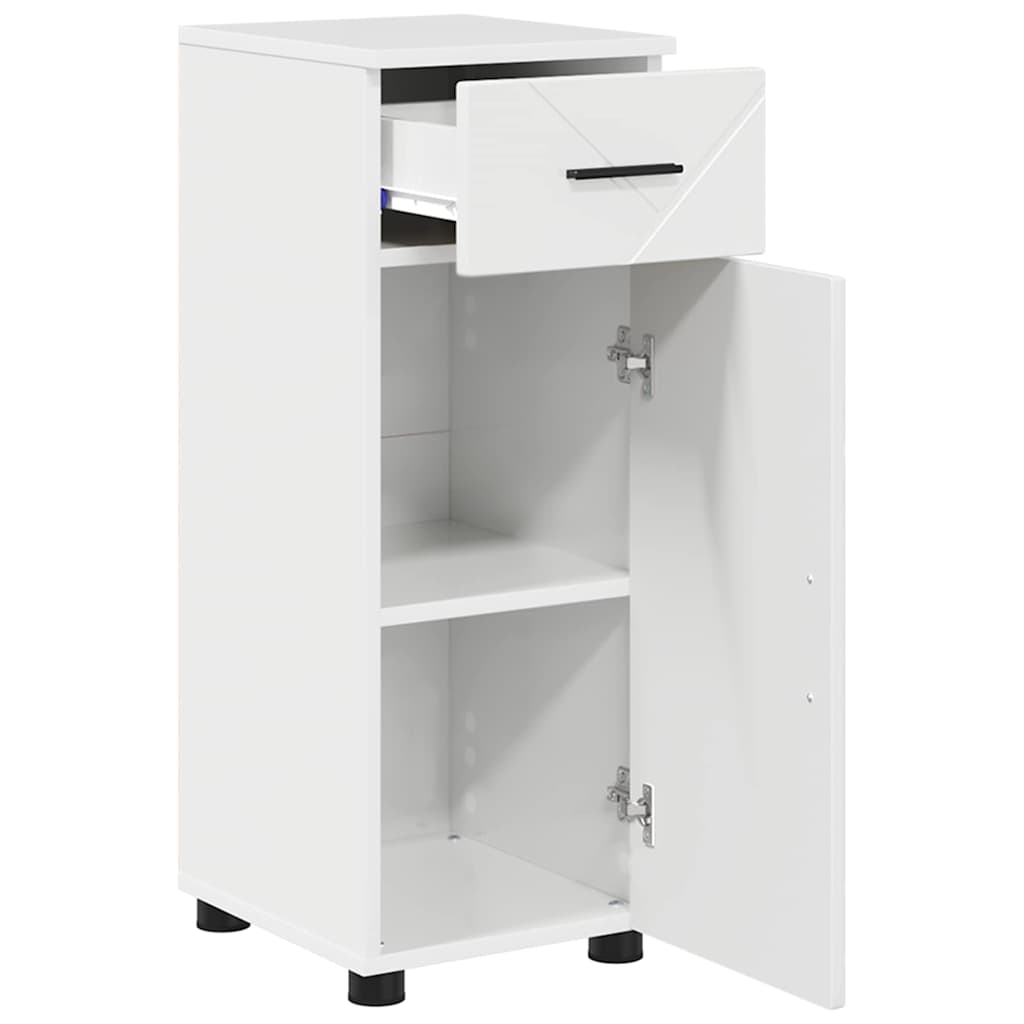 Juego de muebles de baño con cajón con puerta 3 pcs brillante