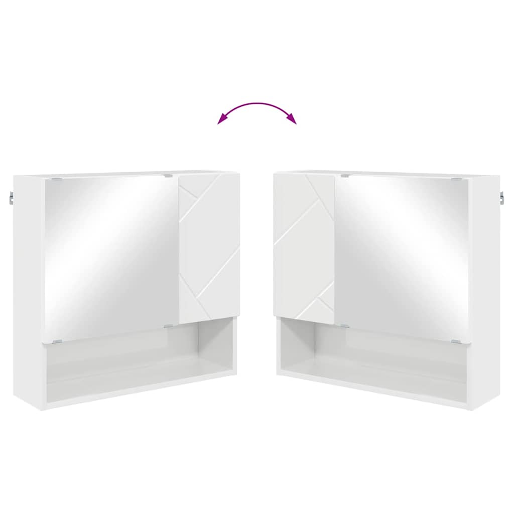 Juego de muebles de baño con cajón con puerta 3 pcs brillante
