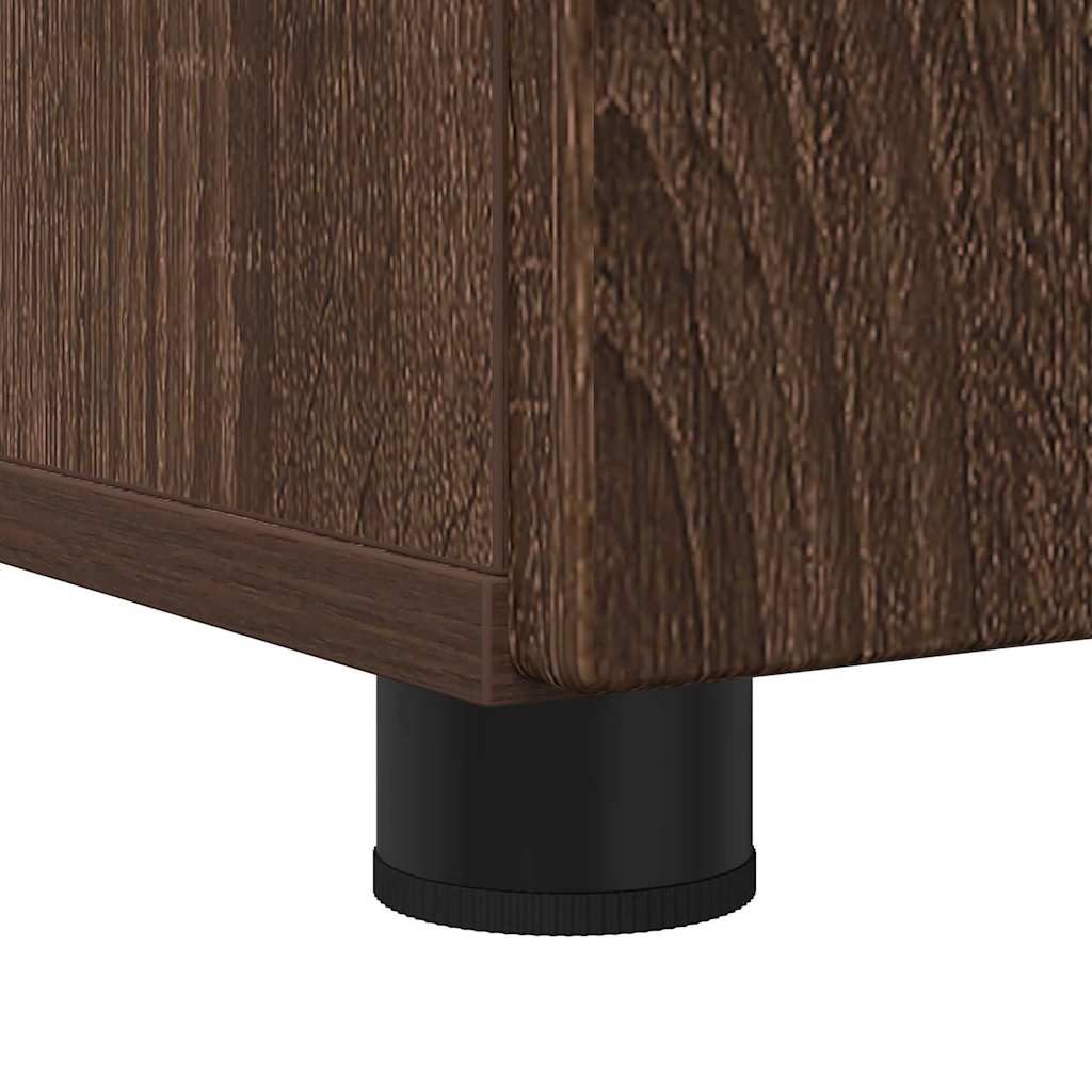 Juego de muebles de baño con cajón 3 pcs Roble Marrón