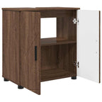 Juego de muebles de baño con cajón 3 pcs Roble Marrón