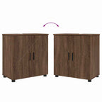 Juego de muebles de baño con cajón 3 pcs Roble Marrón