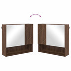 Juego de muebles de baño con cajón 3 pcs Roble Marrón