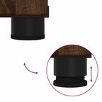 Juego de muebles de baño con cajón 3 pcs Roble Marrón