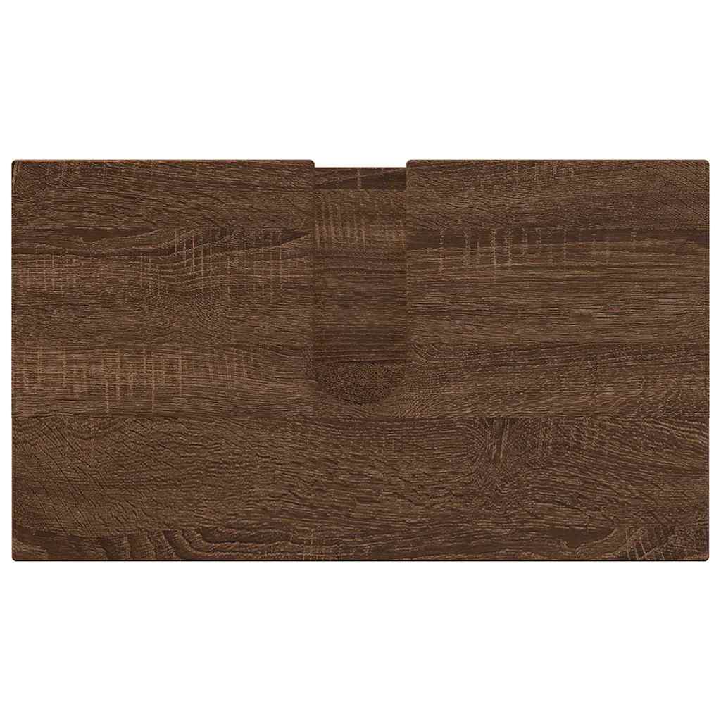 Juego de muebles de baño con cajón 3 pcs Roble Marrón