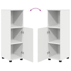 Juego de muebles de baño 4 pcs Madera contrachapada & Metal