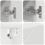 Juego de muebles de baño 4 pcs Madera contrachapada & Metal