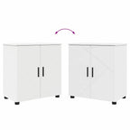 Juego de muebles de baño 4 pcs Madera contrachapada & Metal