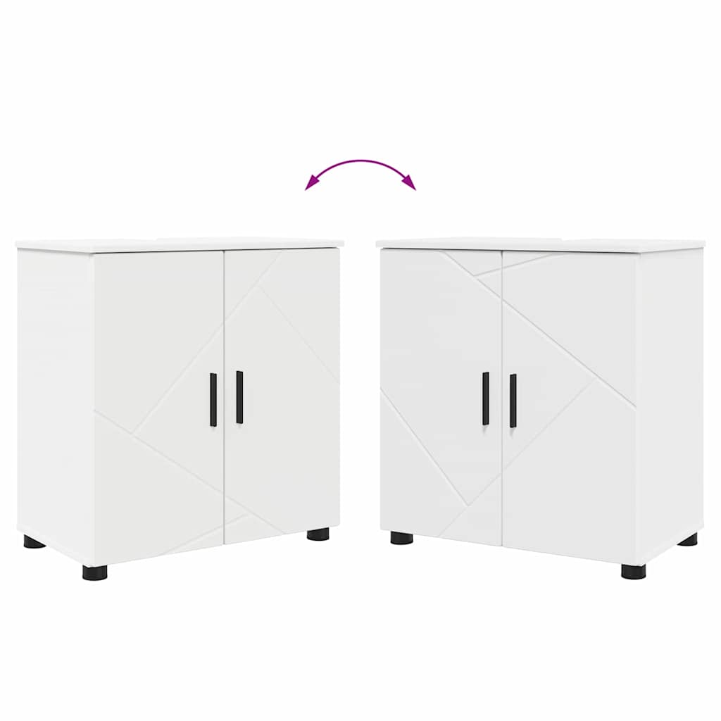 Juego de muebles de baño 4 pcs Madera contrachapada & Metal