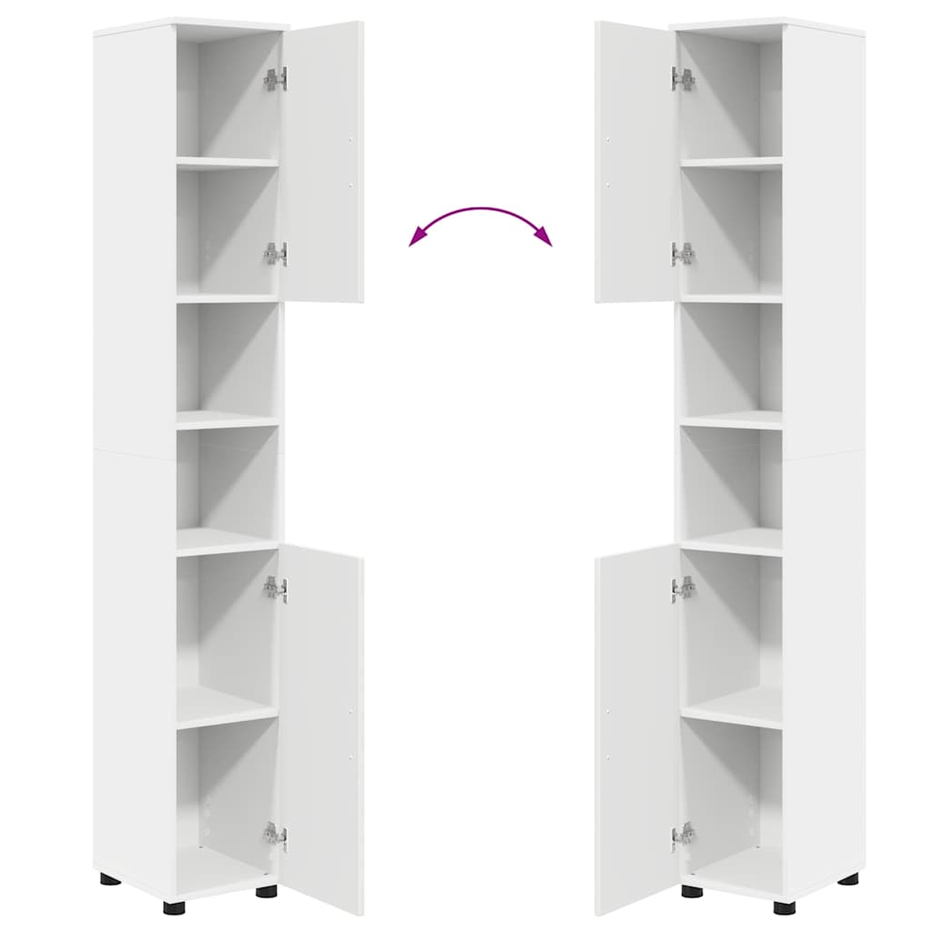 Juego de muebles de baño 4 pcs Madera contrachapada & Metal
