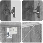 Juego de muebles de baño con cajón con puerta 4 pcs Gris Sonoma