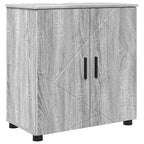 Juego de muebles de baño con cajón con puerta 4 pcs Gris Sonoma