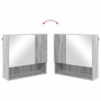 Juego de muebles de baño con cajón con puerta 4 pcs Gris Sonoma