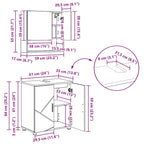 Juego de muebles de baño con cajón con puerta 4 pcs Gris Sonoma