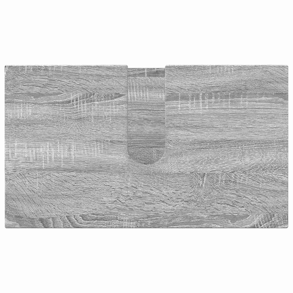 Juego de muebles de baño con cajón con puerta 4 pcs Gris Sonoma