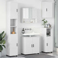 Juego de muebles de baño 5 pcs Madera contrachapada & Metal