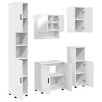 Juego de muebles de baño 5 pcs Madera contrachapada & Metal