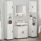 Juego de muebles de baño Montaje en la pared 5 pcs brillante