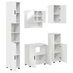 Juego de muebles de baño Montaje en la pared 5 pcs brillante
